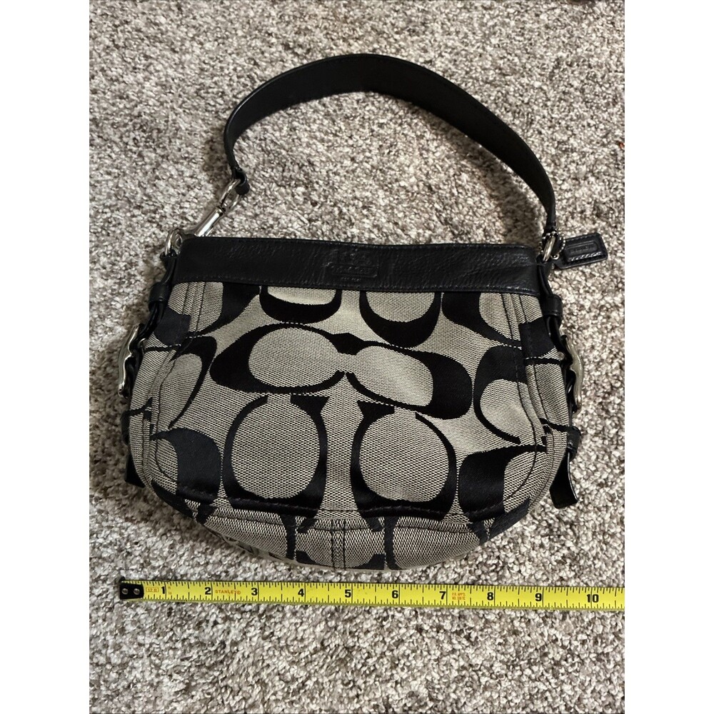 Coach 41856 Mini Zoe Black Signature C Canvas w/Leath… - Gem